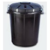 Soptunna Denox 70 L Svart Plast
