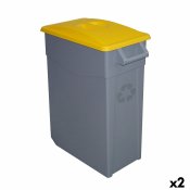 Avfallsbehllare tervinning Denox Gul 65 L (2 antal)