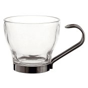 Set med kaffekoppar Quid Supreme Transparent Glas Stl 110 ml 3