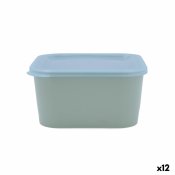 Fyrkantig matlda med lock Quid Inspira 1,3 L Grn Plast (12 ant