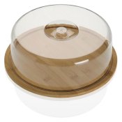 Bricka med lock Versa Transparent Bambu polystyren Tr MDF