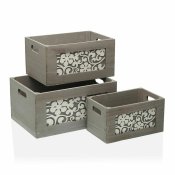 Set med stapelbara frvaringsldor Versa 26 x 18 x 36 cm