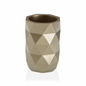 Tandborsthllare Versa  DIAMOND Vit Harts (7,4 x 10,6 x 7,4 cm)