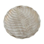 Bordsdekoration Versa Leaf B Vit Tr MDF 3 cm 3 x 40 x 40 cm