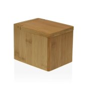 Saltkar med lock Versa Brun Bambu Stl 13 x 10 x 10 cm
