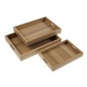 Uppsttning med Brickor Versa Tr MDF 30 x 5,5 x 40 cm (3 Delar)