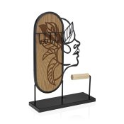 Smyckeskrin med ben Versa M Svart Metall 7,5 x 27 x 20,5 cm