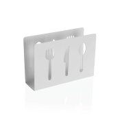 Servetthllare Versa Vit Metall Keramik Stl Jrn 4,5 x 10 x 15