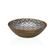 Salladsskl Versa Chevron Bambu Porslin Mangotr 24 x 7 x 24 cm