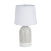 Bordslampa Versa Duo Beige linne Keramik 40 W 18 x 32,5 cm