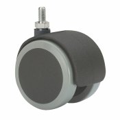 Rueda Ruedas Alex Svart/Gr Nylon 10 x 15 mm 50 kg roterande