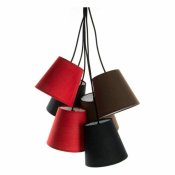 Taklampa DKD Home Decor Tyg Jrn (40 x 100 cm)
