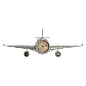 Vggklocka DKD Home Decor Flygplan Metall Glas (141 x 20 x 46.5