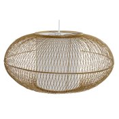 Taklampa DKD Home Decor Vit Naturell Bambu 40 W 83 x 83 x 40 cm