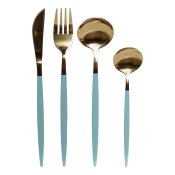 Bestick-set DKD Home Decor Grn Gyllene Rostfritt stl 1,5 x 0,5