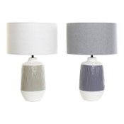 Bordslampa DKD Home Decor Polyester Porslin 220 V 40 W (2 pcs) (