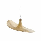 Taklampa DKD Home Decor Multicolour Ljusbrun Bambu 50 W 220 V 58