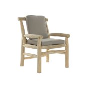 Trdgrdssoffa DKD Home Decor Naturell Ljusgr Teak 65 x 80 x 92