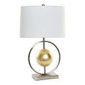 Bordslampa DKD Home Decor 8424001806843 Vit Gyllene Silvrig Meta