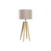 Bordslampa DKD Home Decor Beige Tr Brun 220 V 50 W 30 x 30 x 69