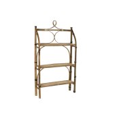 Bokhylla DKD Home Decor Naturell Rattan Bambu 3 Hyllor (62 x 15