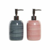 Tvldispenser DKD Home Decor Bl Rosa PVC Stengods Skandinavisk