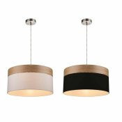 Taklampa DKD Home Decor Vit Svart Multicolour Silvrig Naturell M