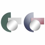 Vggspegel DKD Home Decor Bl Vit Rd Turkos Modern 46,5 x 2,5 x