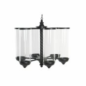 Ljusstakar DKD Home Decor Svart Metall Glas (53 x 53 x 52 cm)