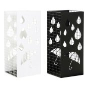 Paraplystll DKD Home Decor Svart Metall Vit (19.5 x 20 x 47.5 c