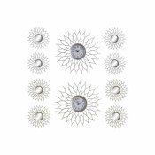 Vggklocka DKD Home Decor Champagne Silvrig polypropen Speglar 5