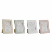 Fotoram DKD Home Decor Urban Glas Beige Rosa Vit Grn PS (14,5 x