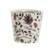 Kruka DKD Home Decor Ananas Vit Grn Ednyek (14 x 14 x 14 cm)