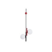 Taklampa DKD Home Decor Vit Svart Rd Metall Glas 40 W 44 x 44 x
