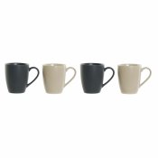 Koppset DKD Home Decor Beige Mrkgr Gummitr Stengods 300 ml 19