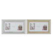 Fotoram DKD Home Decor Luxury Gyllene Silvrig Glas polystyren Tr