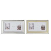 Fotoram DKD Home Decor Glas polystyren Gyllene Silvrig Tradition