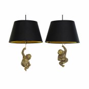 Taklampa DKD Home Decor 35,5 x 35,5 x 51 cm Gyllene Harts Koloni