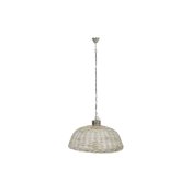 Taklampa DKD Home Decor Silvrig Naturell Metall 50 W 80 x 80 x 4