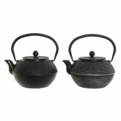 Tekanna DKD Home Decor Svart Silver Jrn (18.5 x 16 x 17 cm) (2
