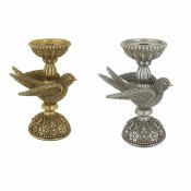 Kandelaber DKD Home Decor Multicolour Gyllene Silvrig Harts Fge