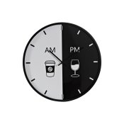Vggklocka DKD Home Decor Vit Svart Metall Modern 60 x 4 x 60 cm