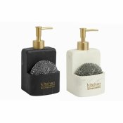 Tvldispenser DKD Home Decor Kk Svart Vit Harts (9 x 8 x 18 cm)