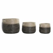 Korg - set DKD Home Decor Gr Naturell Sjgrs (3 Delar)