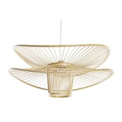 Taklampa DKD Home Decor Brun Bambu 50 W 60 x 60 x 28 cm