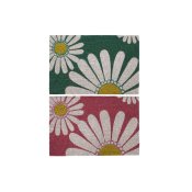 Drrmatta DKD Home Decor Rosa Gummi Mint Vit Gul 2 antal Kokosfi