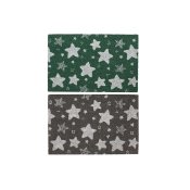 Drrmatta DKD Home Decor Gr Gummi Stjrnor Vit Grn 2 antal Kok