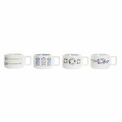 Set med kaffekoppar DKD Home Decor Bl Multicolour Metall Dolomi