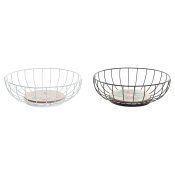 Fruktskl DKD Home Decor Multicolour Metall Tr MDF 28 x 28 x 11