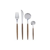Bestick DKD Home Decor Silvrig Naturell Rostfritt stl (3 x 2 x
